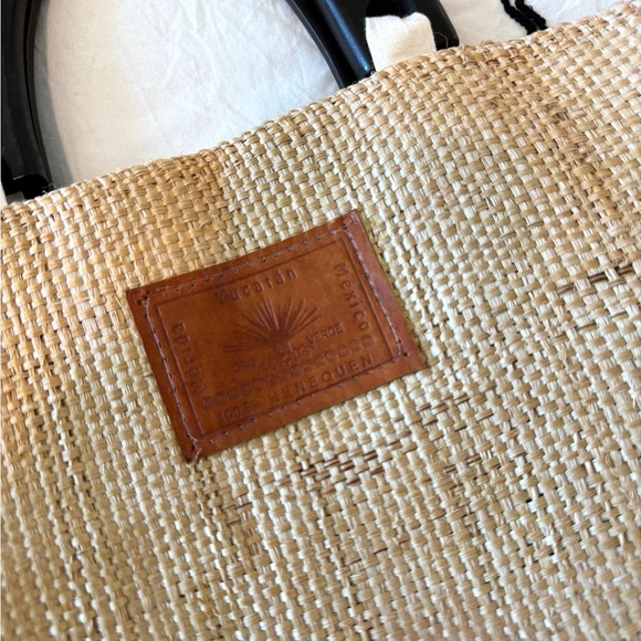 Yucatan Meixco Raffia Summer Tote Bag - Picture 3 of 6